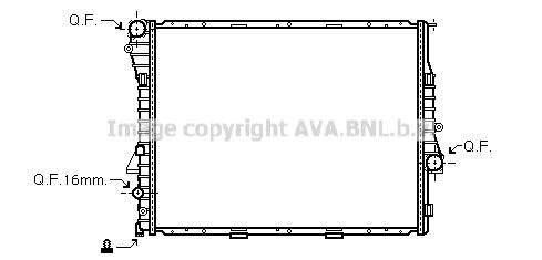 AVA QUALITY COOLING Радиатор, охлаждение двигателя BW2275